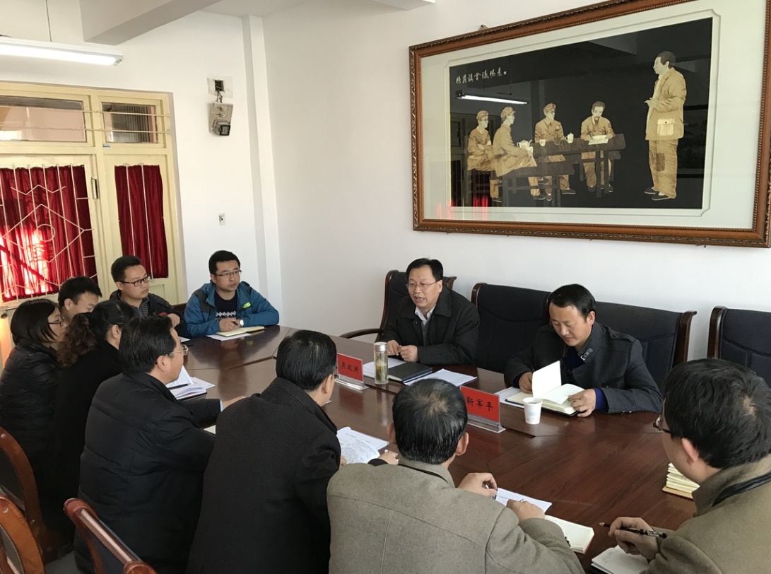 市委组织部副部长市编办主任吴政渊来通渭县编办调研机构编制工作